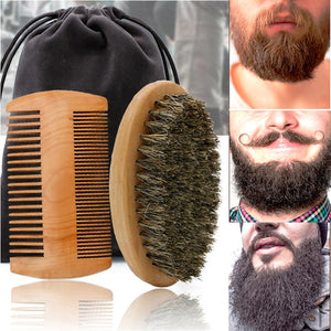 Soft Wood Beard Brush Hairdresser